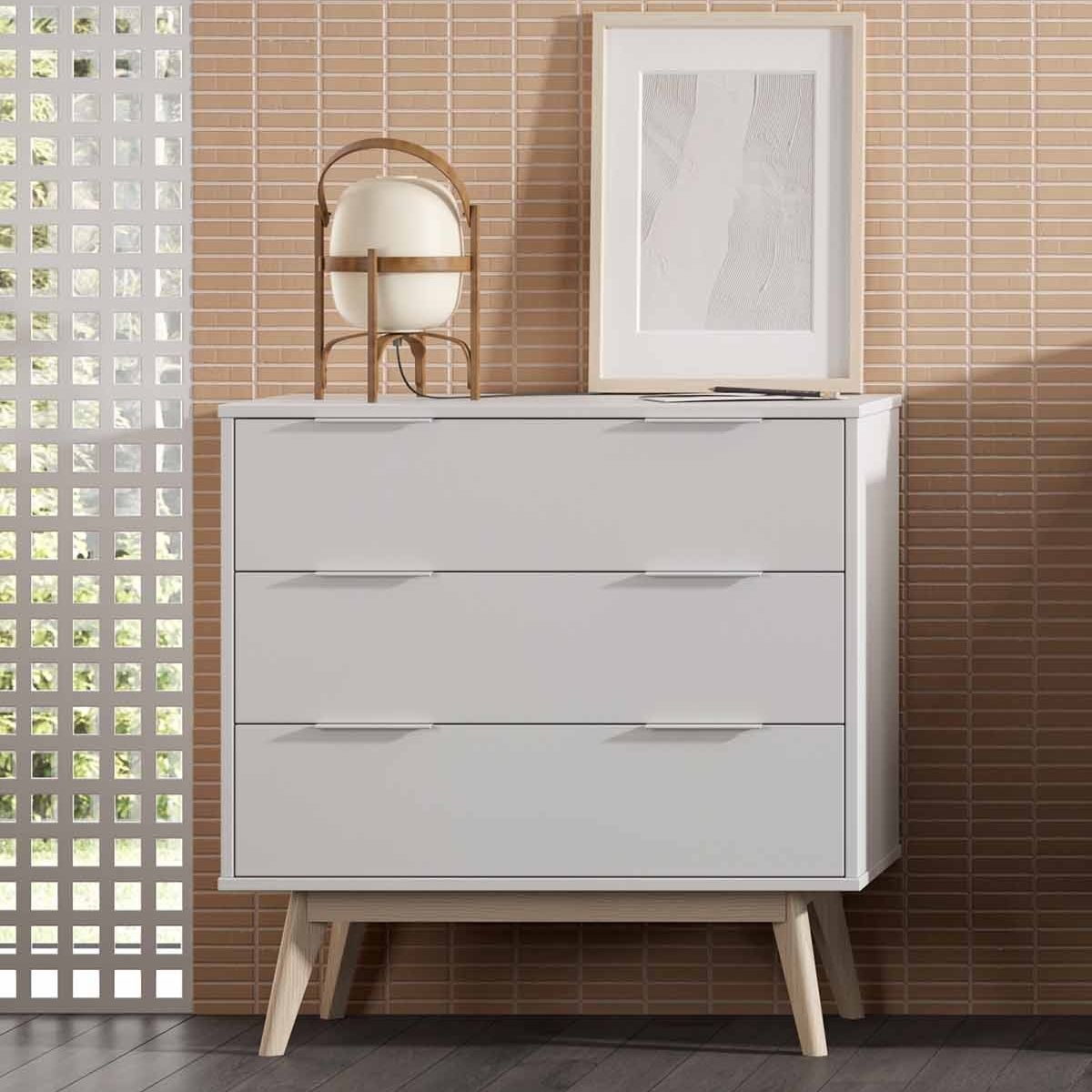 TU MESITA - Cómoda Nórdica Ibis color Blanco TU MESITA