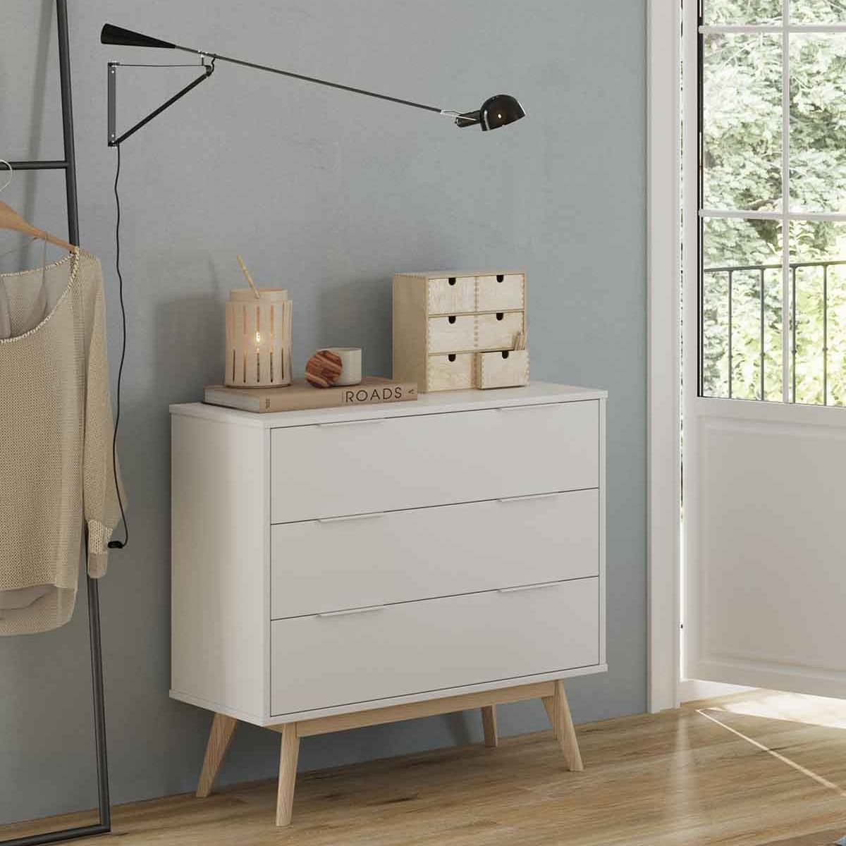 TU MESITA - Cómoda Nórdica Ibis color Blanco TU MESITA