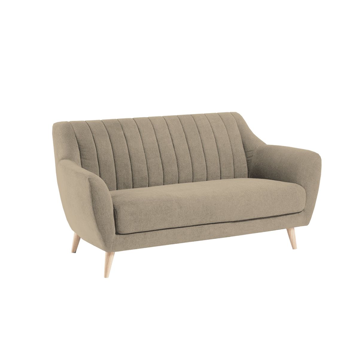 BARAKA HOME - Sofá Vintage Louth Cong 3 Cuerpos - Beige Claro