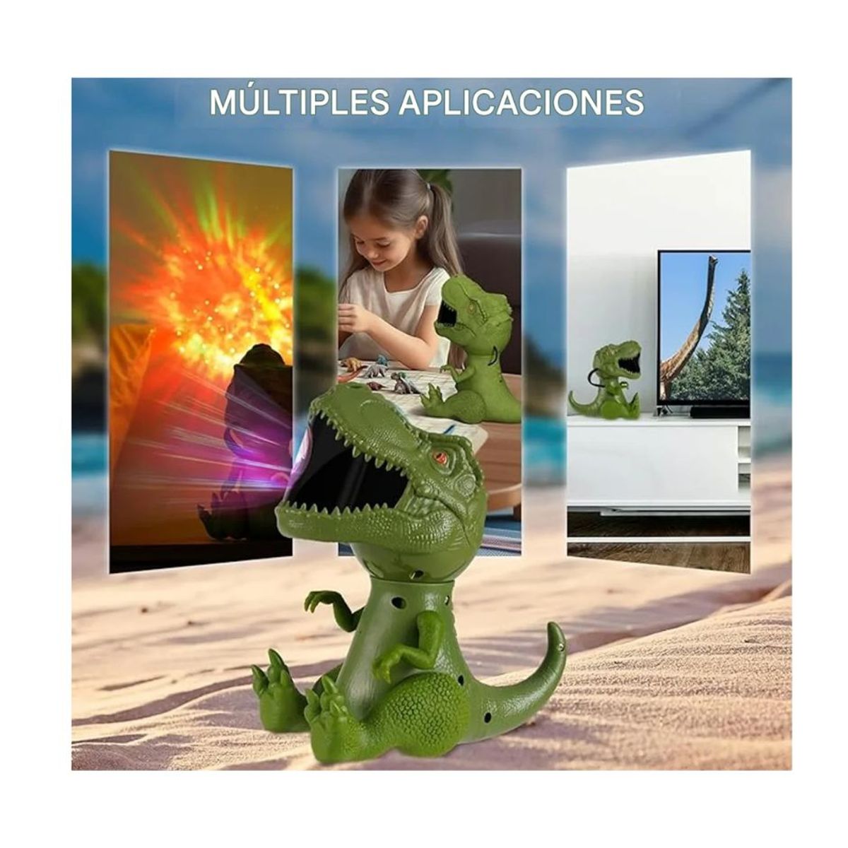 GENERICO - DINOSAURIO  PROYECTOR  MODELO 2025 ILUMINA UN CIELO ESTRELLADO .