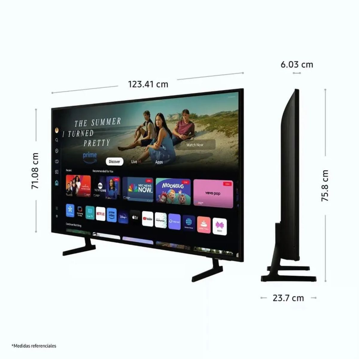 SAMSUNG - Televisor de 55" Smart Tv 4K UHD Tizen OS 2024 Samsung 55DU7000