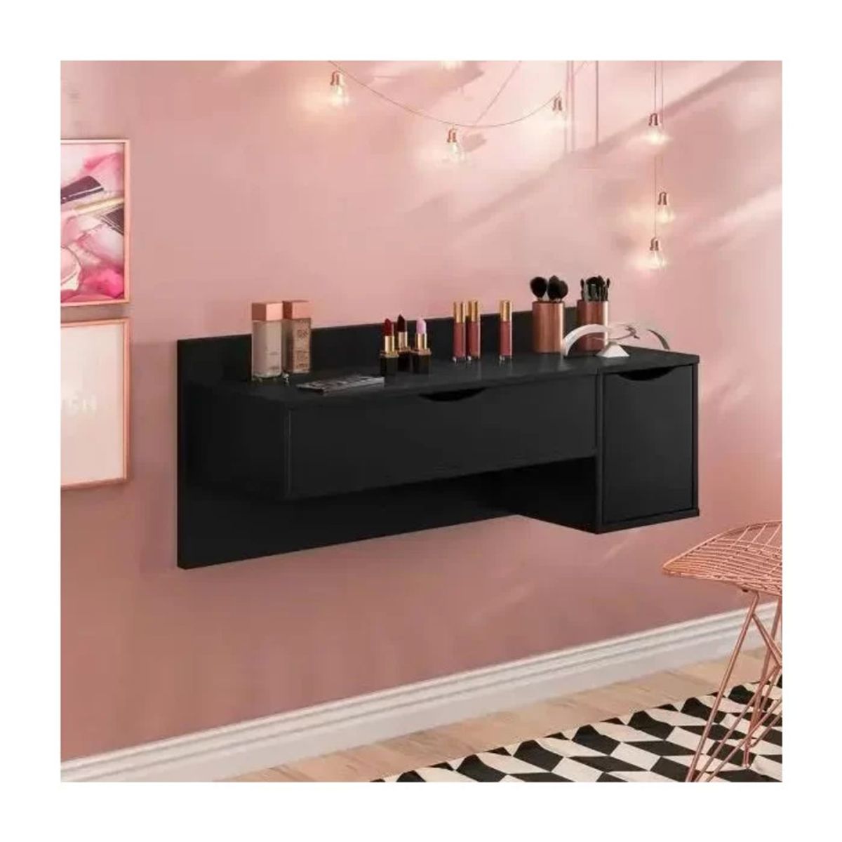 TU MESITA - Tocador Flotante Kate color Negro TU MESITA