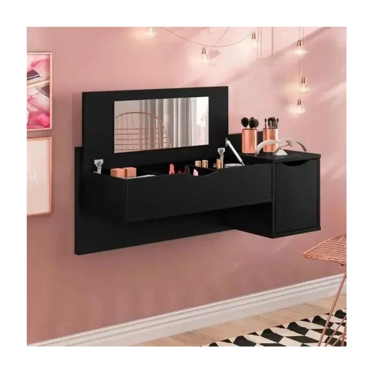 TU MESITA - Tocador Flotante Kate color Negro TU MESITA