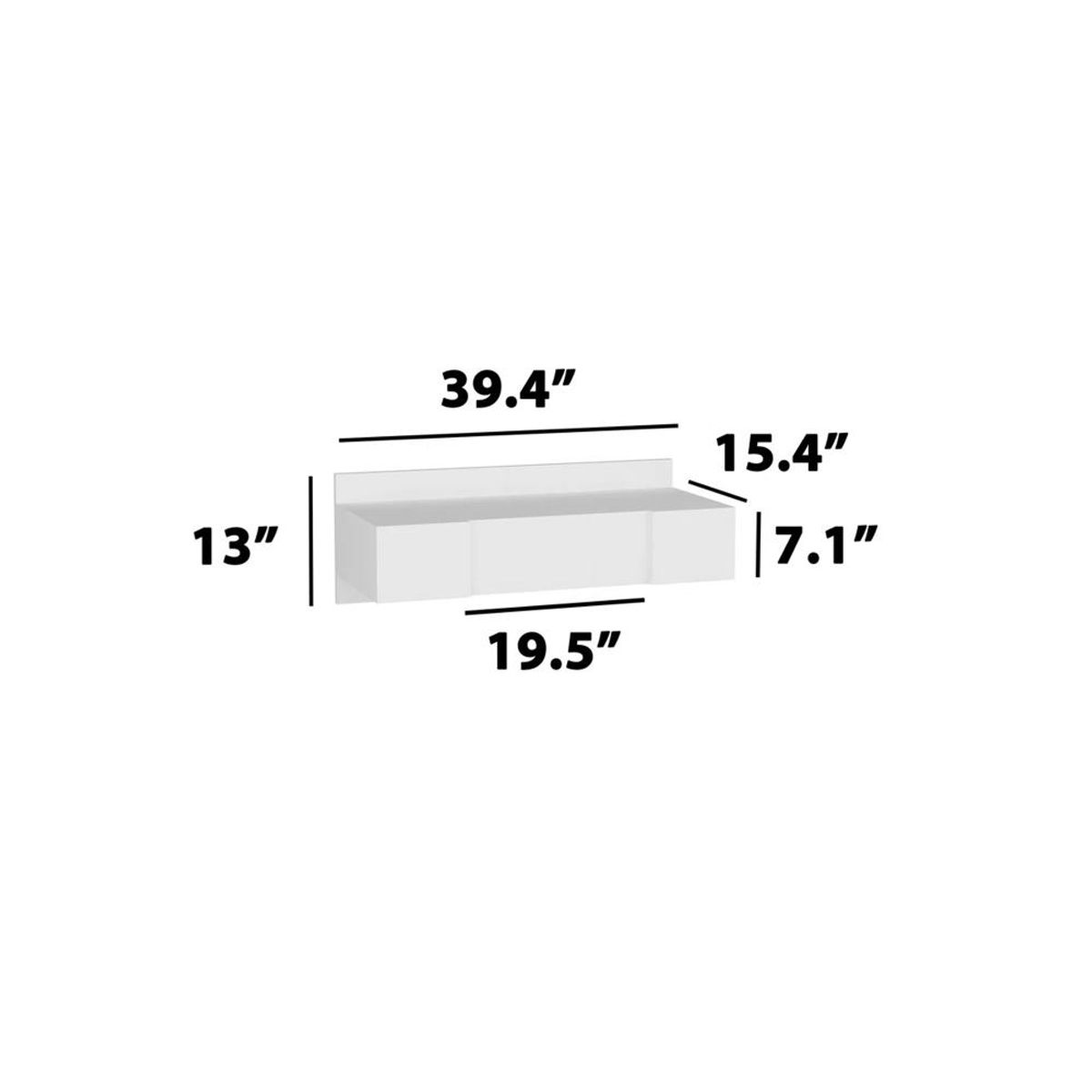TU MESITA - Tocador Flotante TU MESITA Robín color Blanco 3 puertas