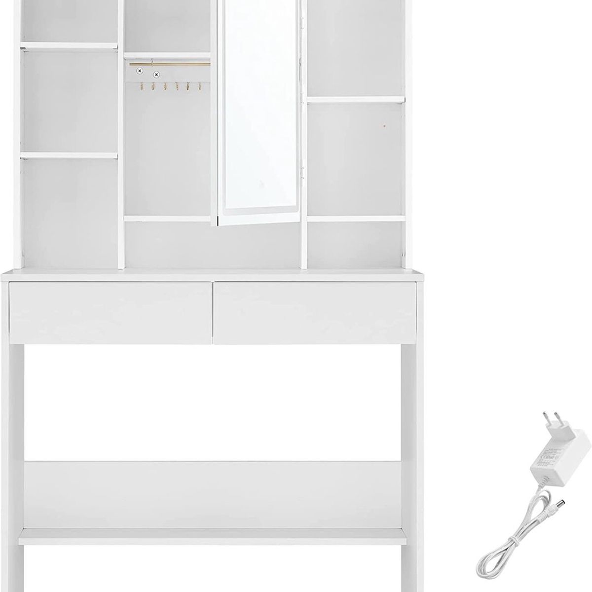 TU MESITA - Tocador Moderno Miriam con Espejo Led 2 cajones TU MESITA