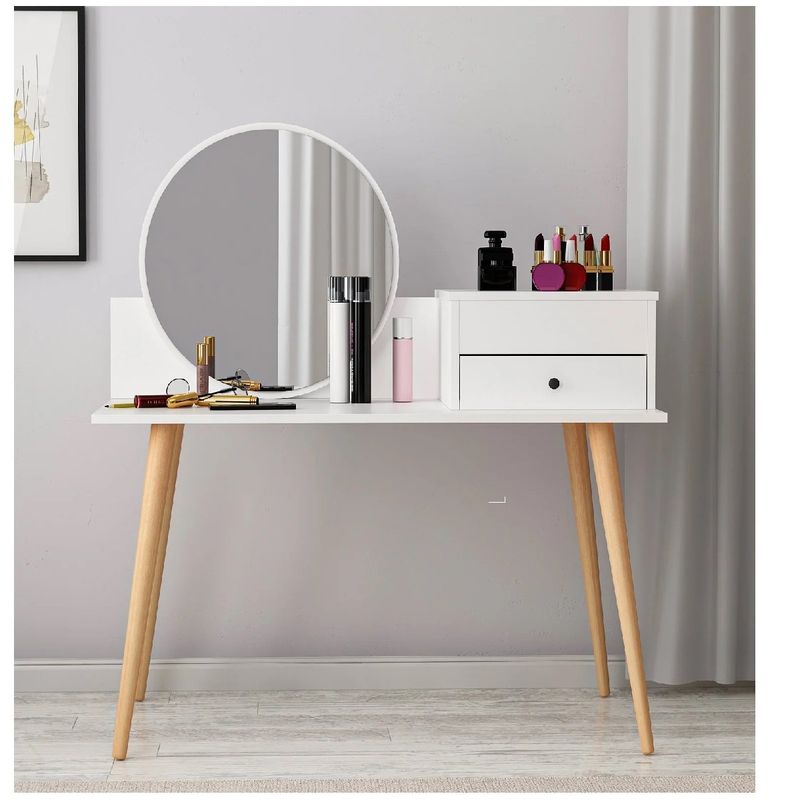 TU MESITA - Tocador Vintage TU MESITA Aria color Blanco 1 cajón 1 puerta