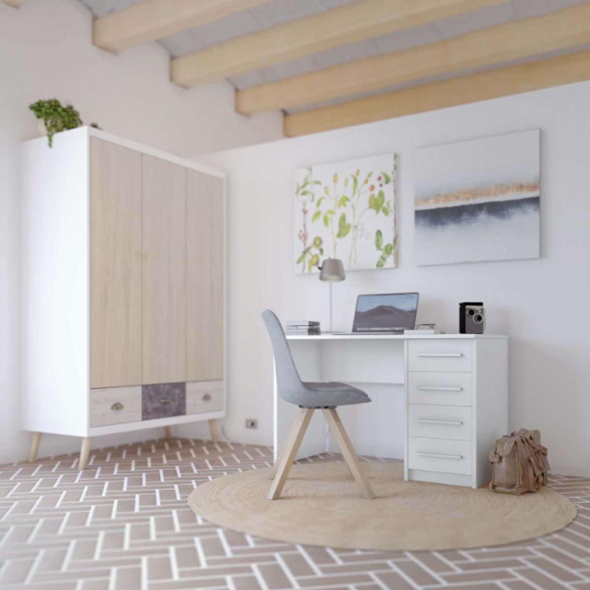 NACION MUEBLES - ESCRITORIO CLÁSICO NACIÓN MUEBLES ZORAIDA BLANCO