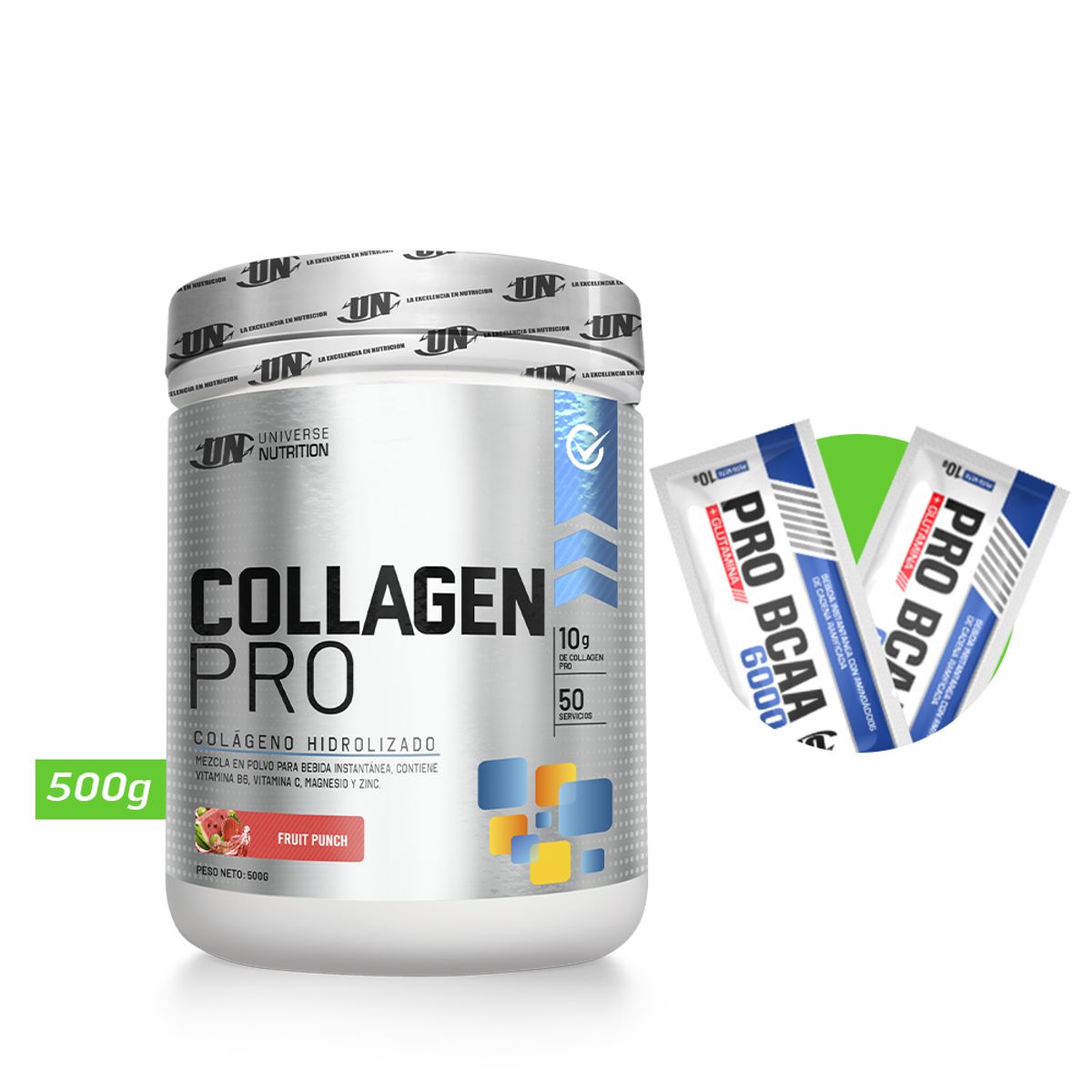 UNIVERSE NUTRITION - Collagen pro 500gr colágeno un fruit punch + regalos