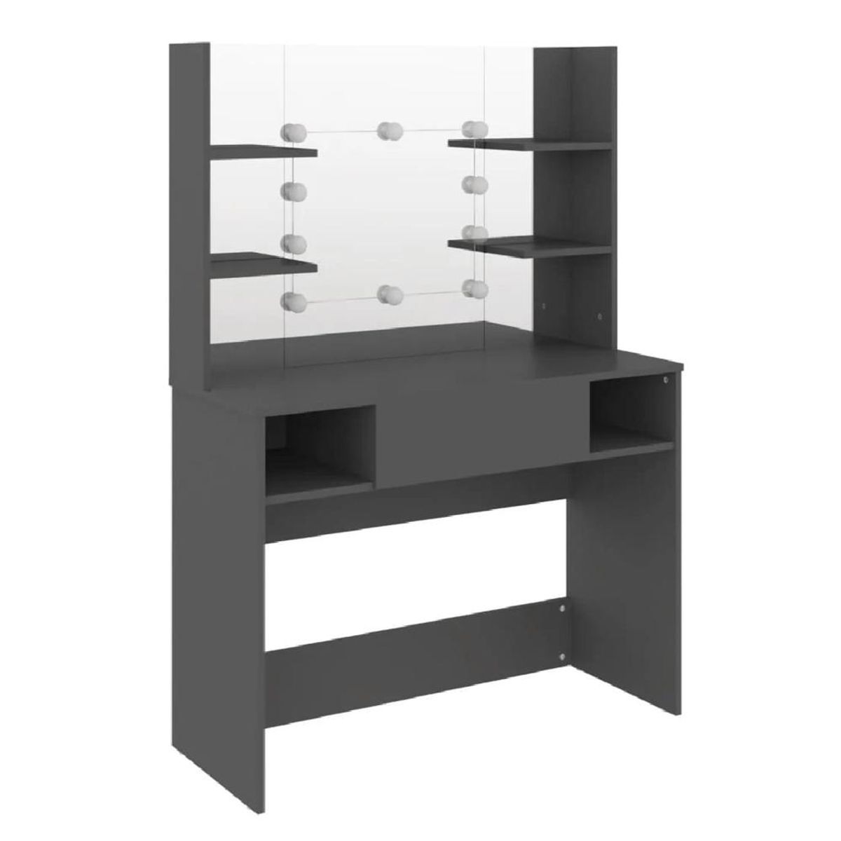 TU MESITA - Tocador Juvenil TU MESITA Olimpia color Gris 1 cajón mas espejo