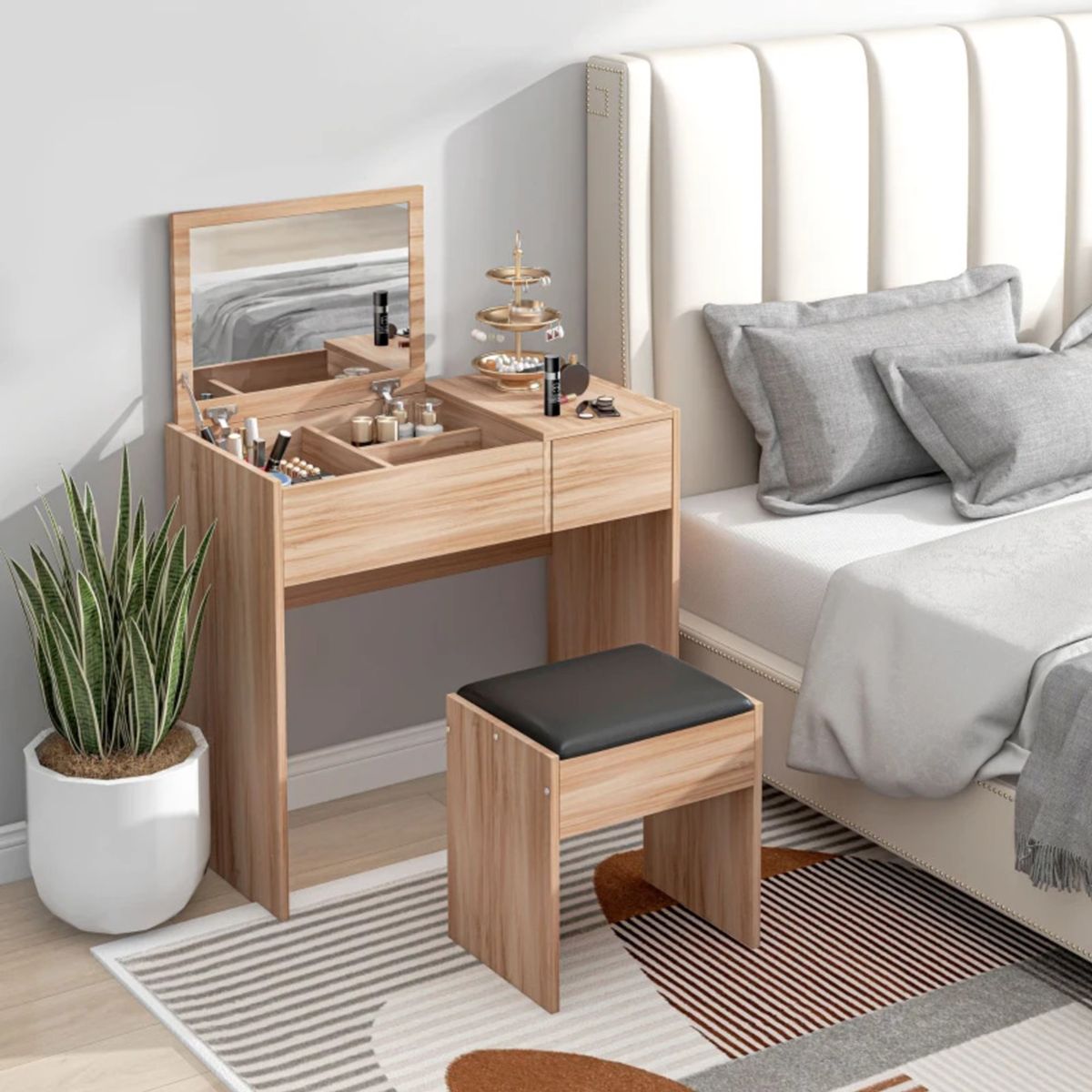 TU MESITA - Tocador Juvenil Neiva color Natural 1 cajón TU MESITA