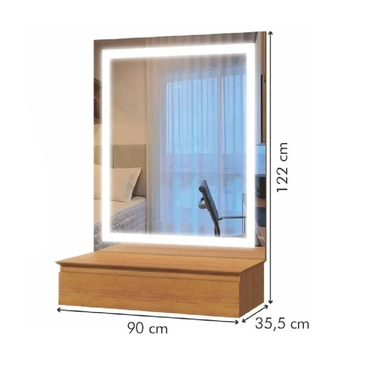 TU MESITA - Tocador Flotante TU MESITA Regina color Marrón 1 cajón