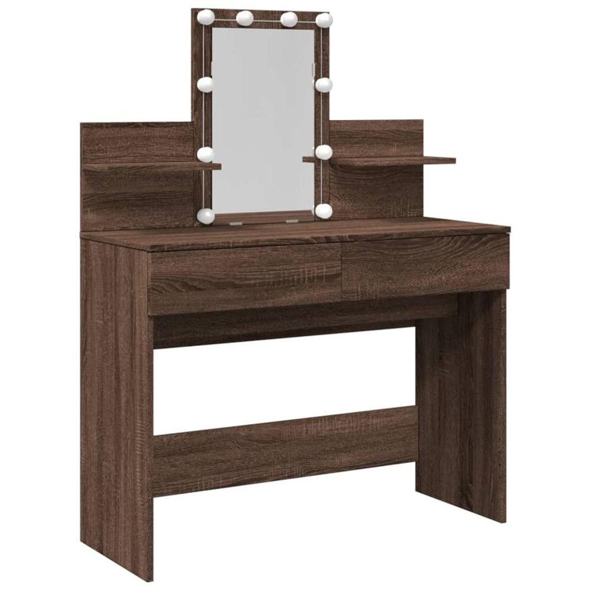 TU MESITA - Tocador Juvenil TU MESITA Milord con Espejo color Marrón 2 cajones