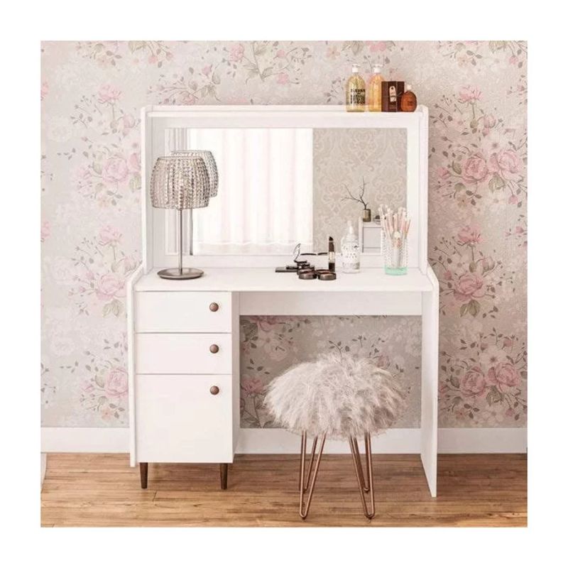 TU MESITA - Tocador Juvenil Roma color Blanco con espejo TU MESITA