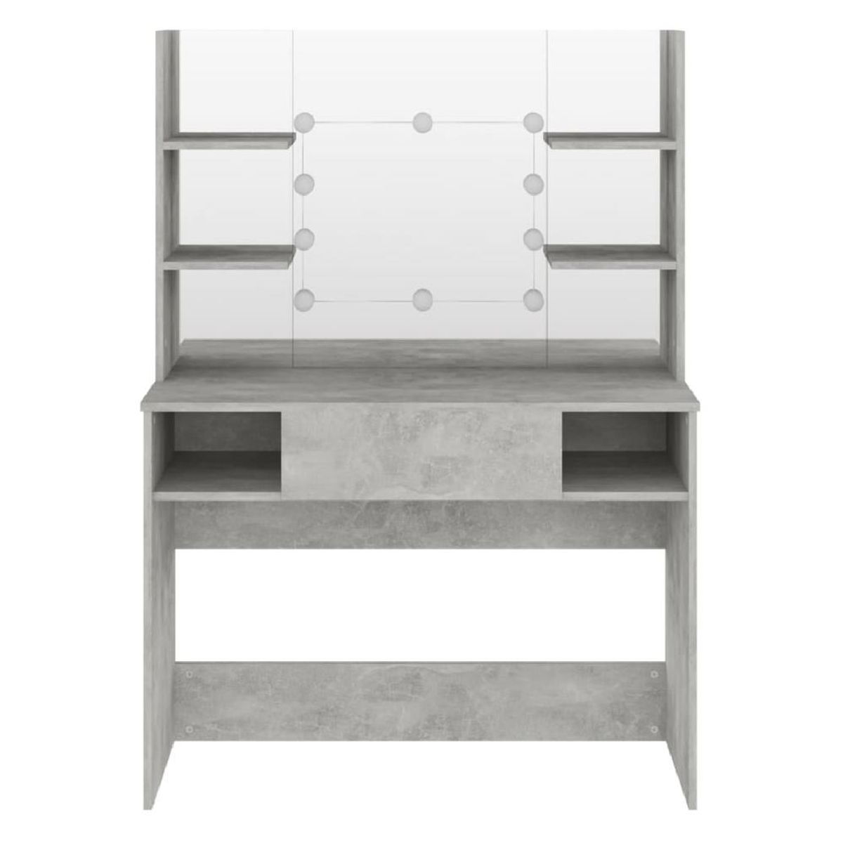 TU MESITA - Tocador Juvenil TU MESITA Olimpia color Ceniza 1 cajón mas espejo