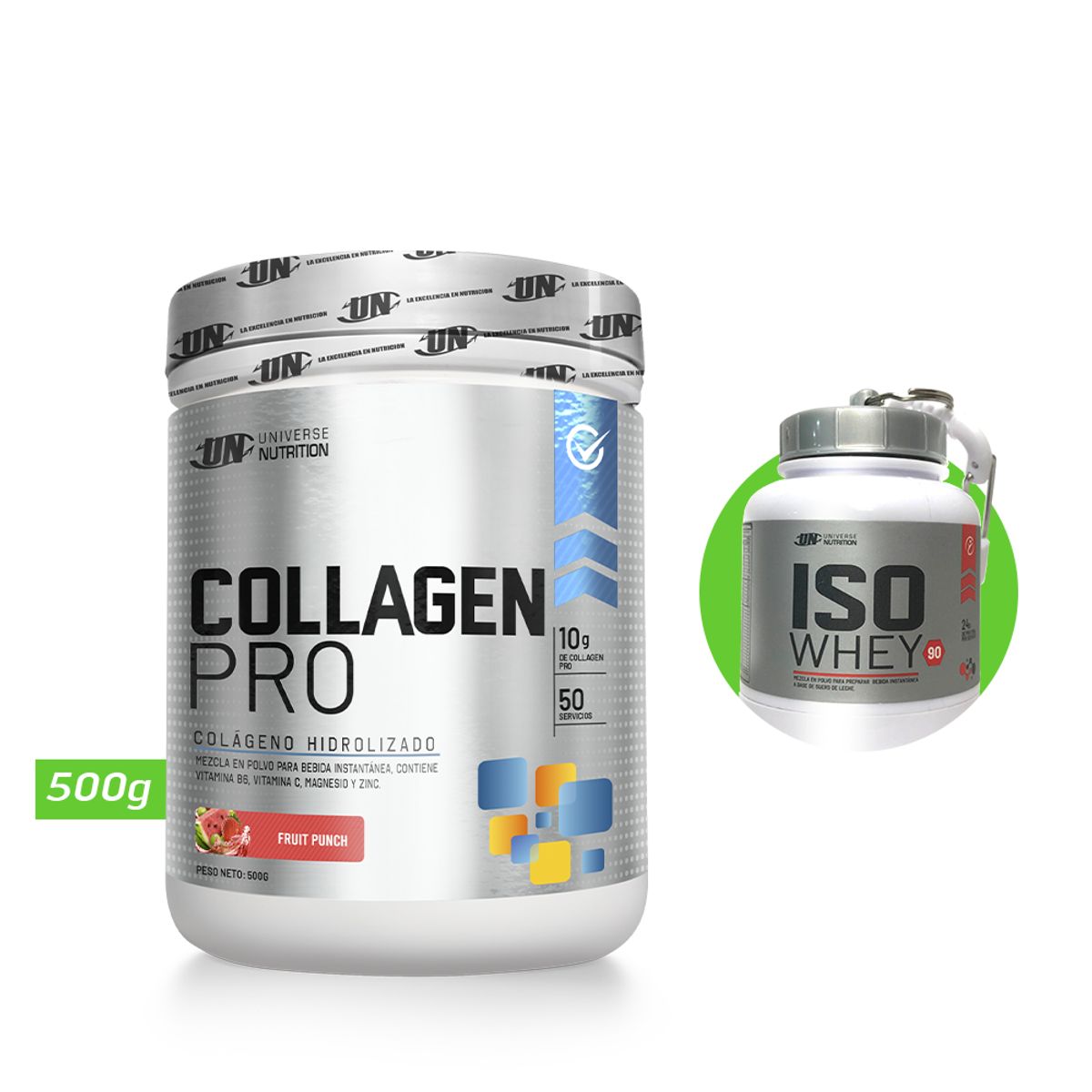 UNIVERSE NUTRITION - Collagen pro 500gr colágeno un fruit punch + regalos