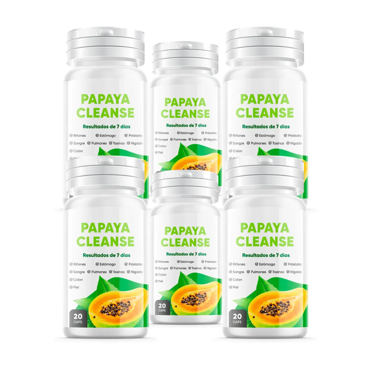 PAPAYA CLEANSE - PAPAYA CLEANSE - pack x6 -  elimina toxinas y parásitos