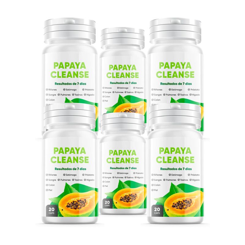 PAPAYA CLEANSE - PAPAYA CLEANSE - pack x6 -  elimina toxinas y parásitos