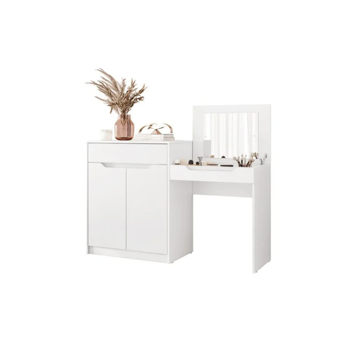 TU MESITA - Tocador y Cómoda Moderna Moisés color Blanco TU MESITA