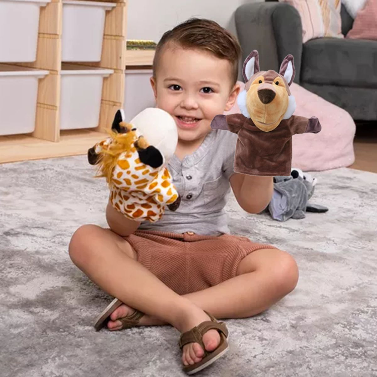 GENERICO - Titere Marioneta de Mano Perro Lobito