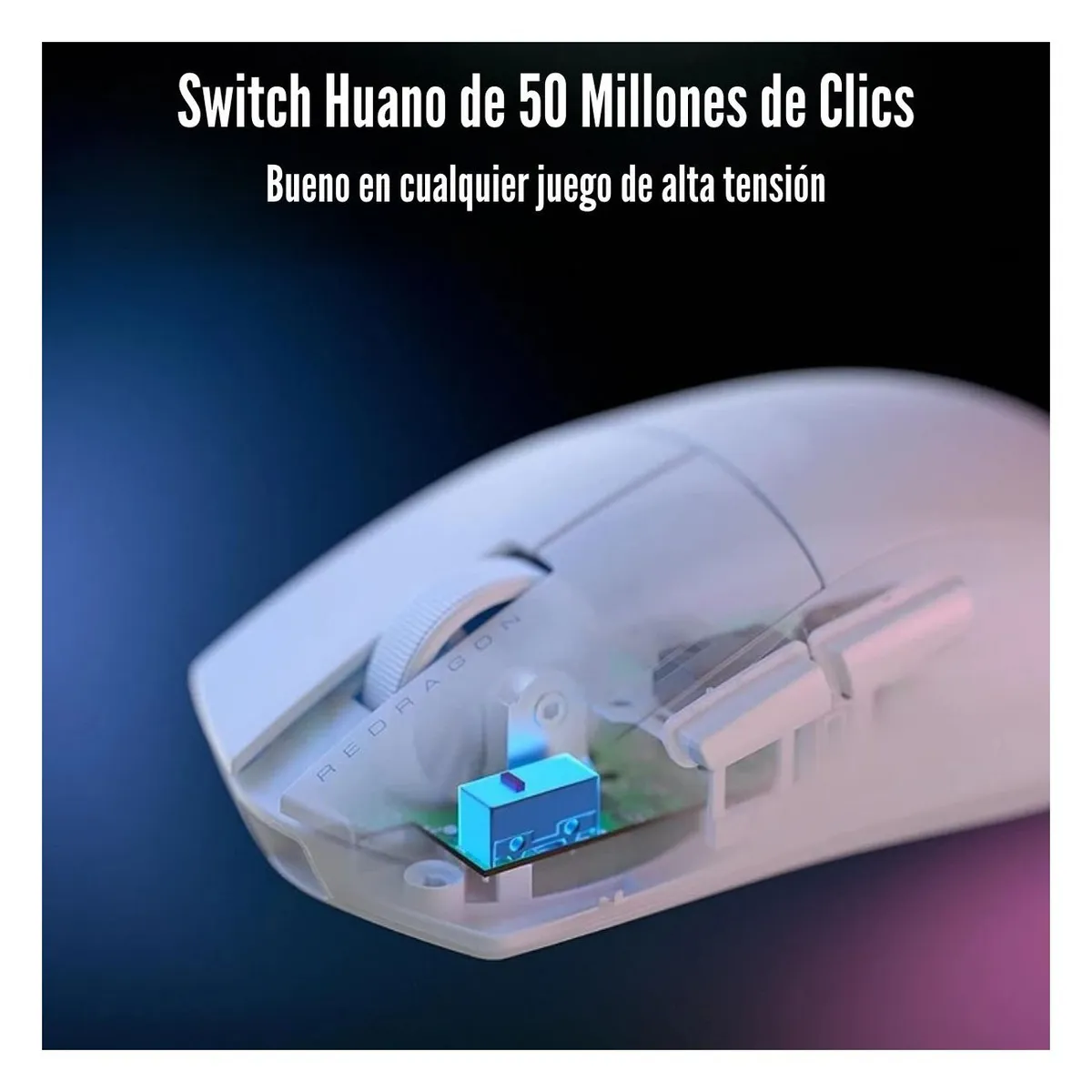 REDRAGON - Redragon - Mouse K1NG Pro 1K HZ M916 Wireless - Blanco