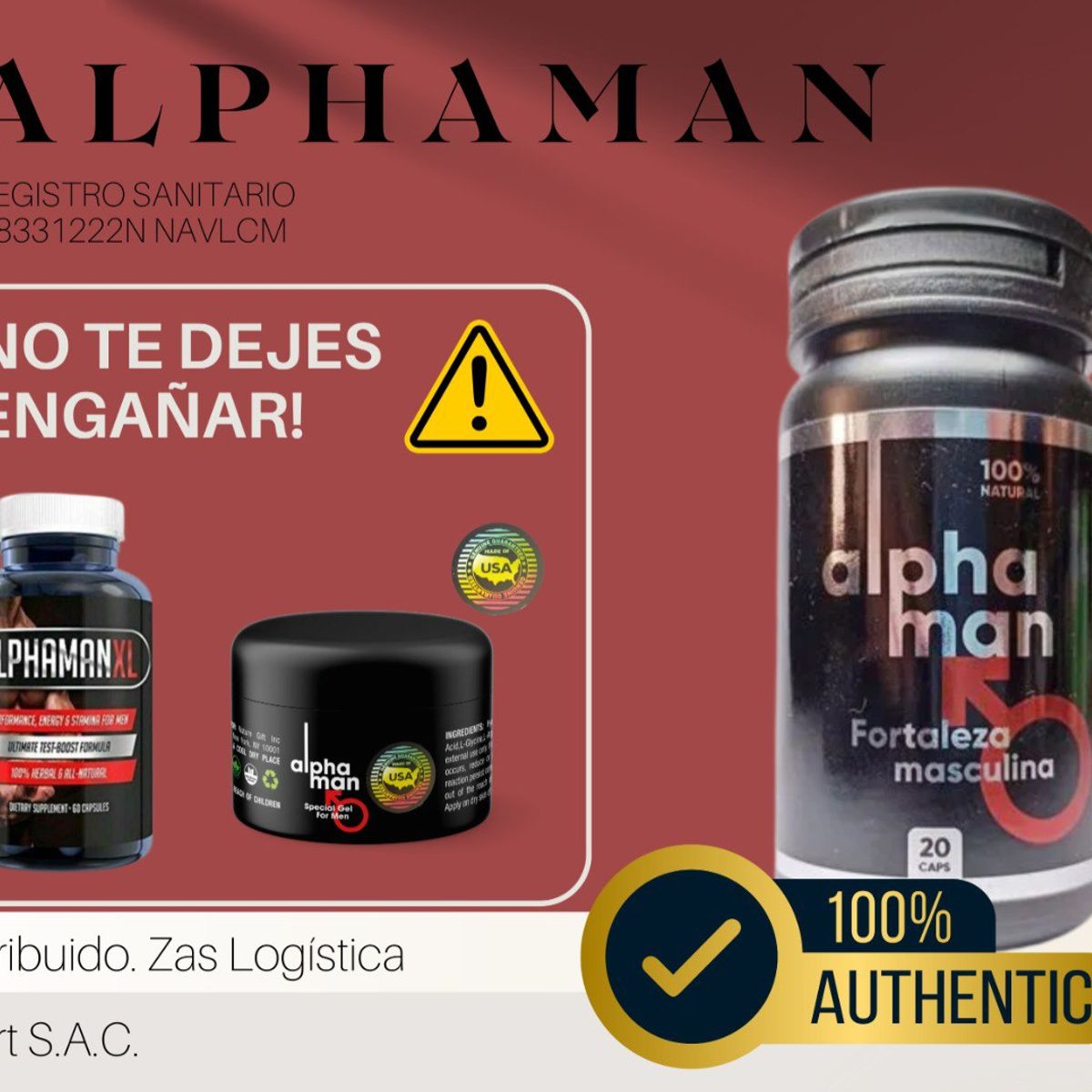 GENERICO - ALPHAMAN - pack x6 -  aumenta tu potencia