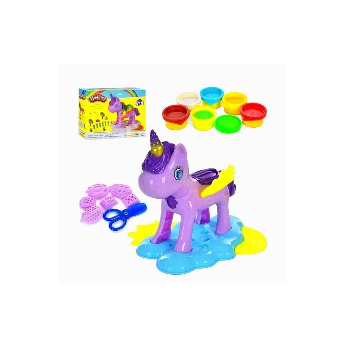 GENERICO - Juguete Set de Unicornio de Plastilina Moldeable