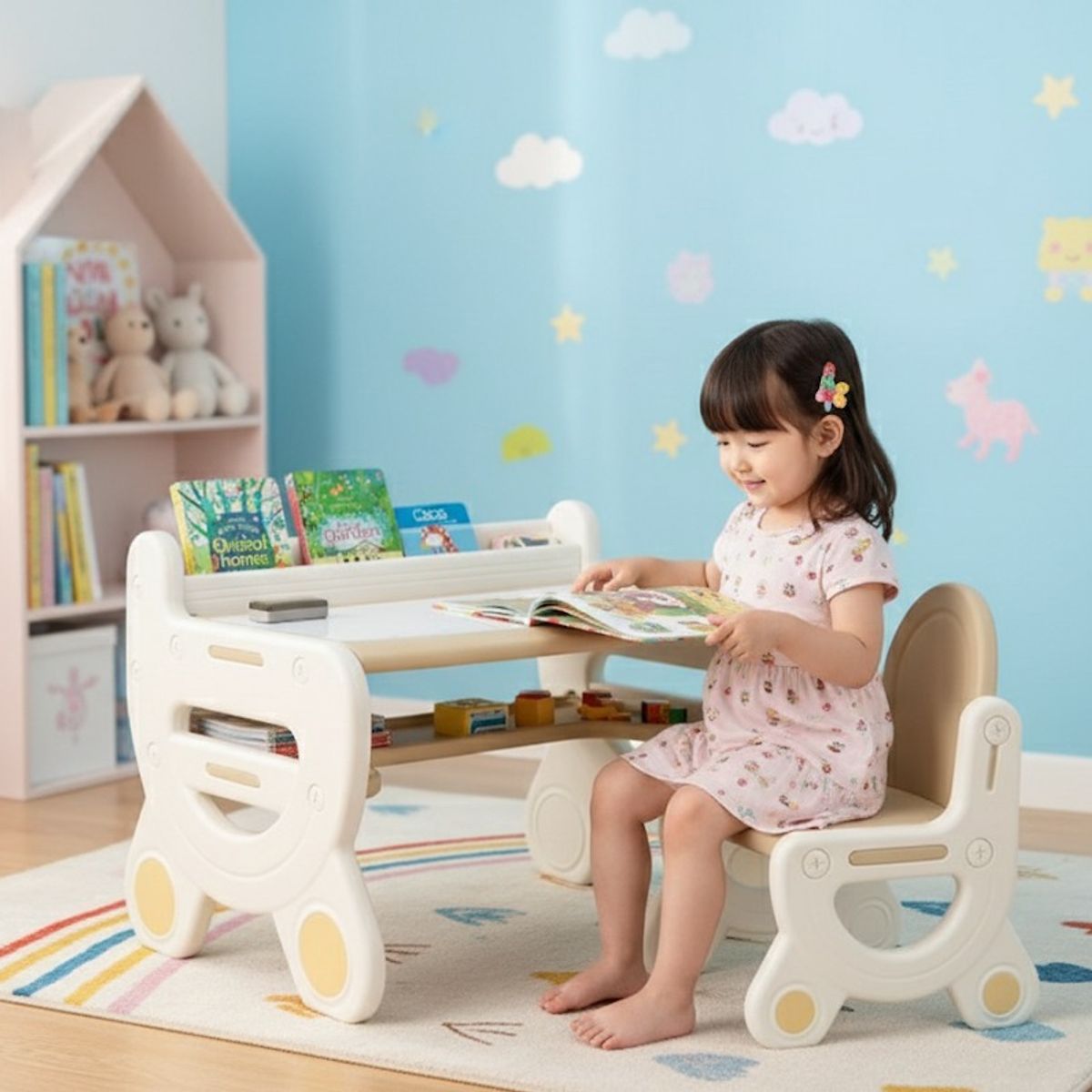 PERU IMPORTACIONES - Escritorio Infantil Pizarra Borrable de 2 a 8 años