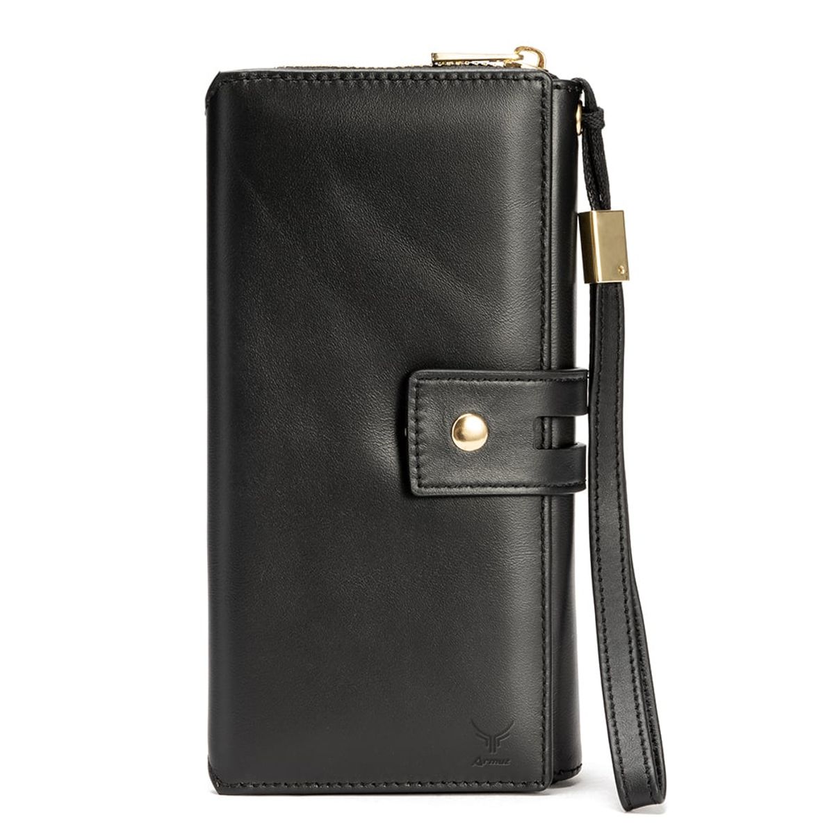 ARMUZ - Billetera de cuero vacuno con correa de mano Ejecutiva 7290