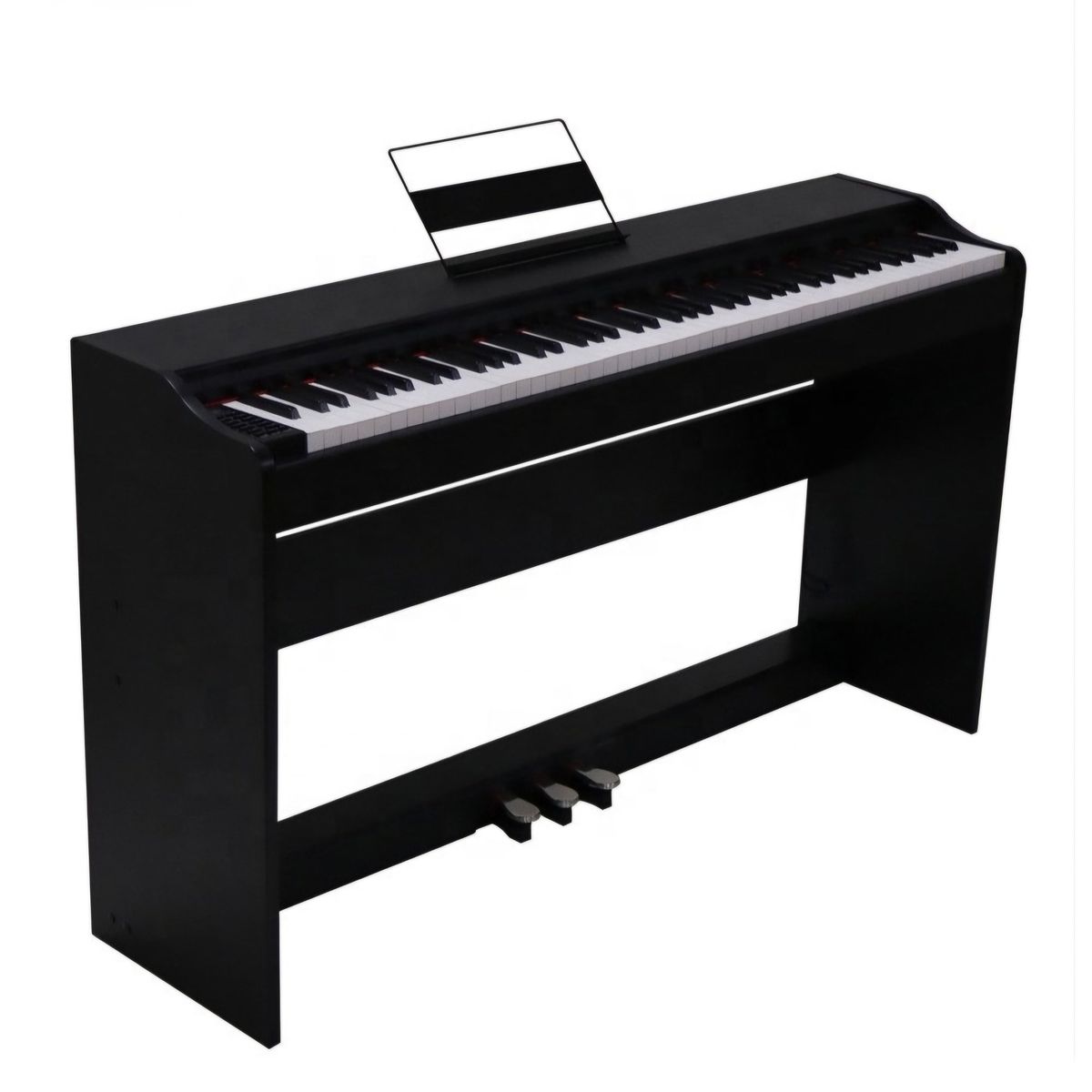 GENERICO - Piano digital negro 7 octavas con 88 teclas contrapesadas