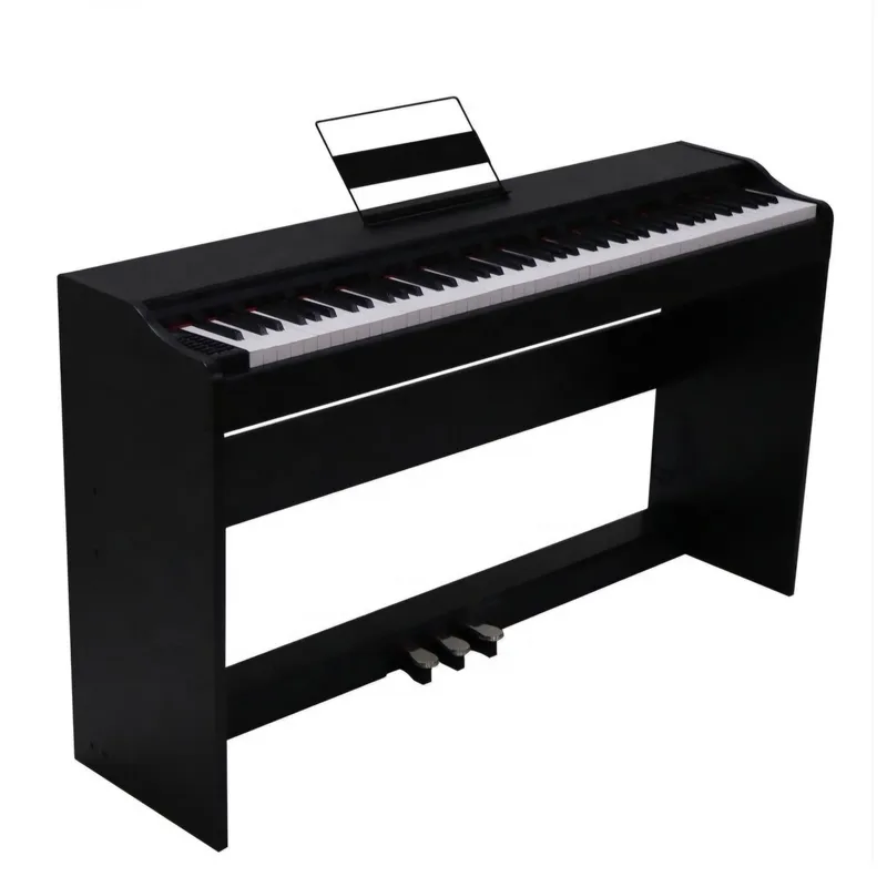 GENERICO - Piano digital negro 7 octavas con 88 teclas contrapesadas