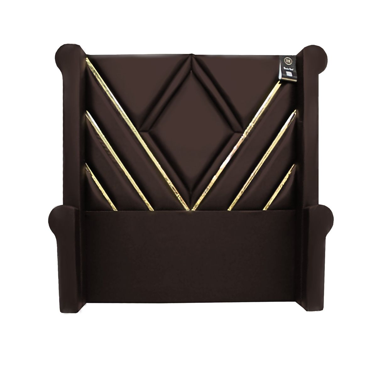 BARAKA HOME - Cabecera Signature Ceuta con Tela espejo 2 Plz - Chocolate