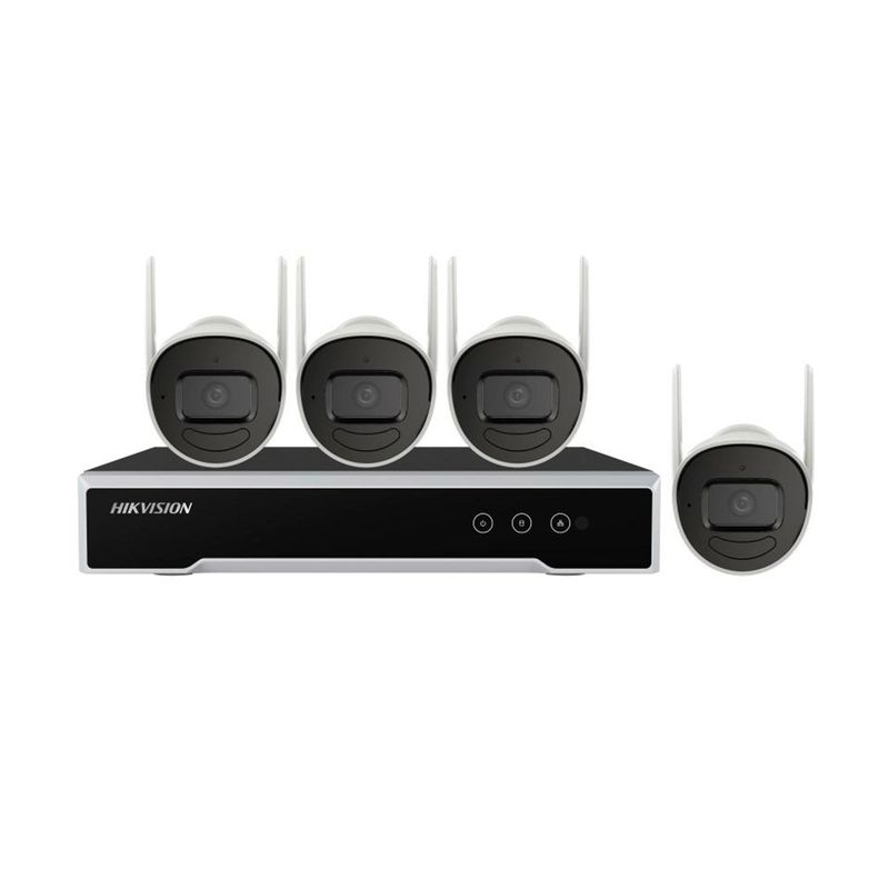 HIKVISION - KIT DE MONITOREO HIKVISION 1 NVR + 4 CAMARAS NEGRO PN KCAHKNK42W0H1T