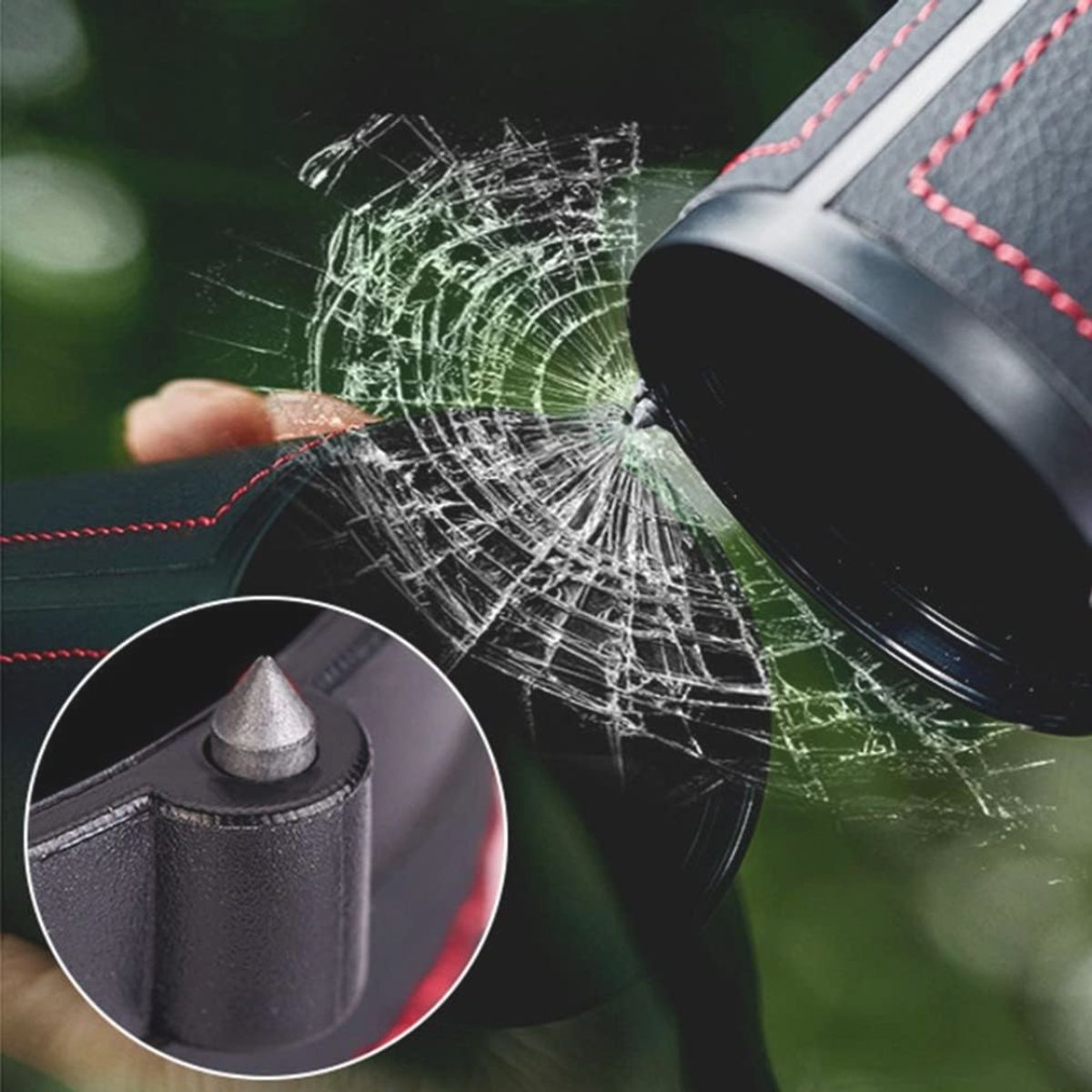 CARJOLLITY - Martillo Emergencia Corta Cinturon Rompe Ventana Vidrio Luna