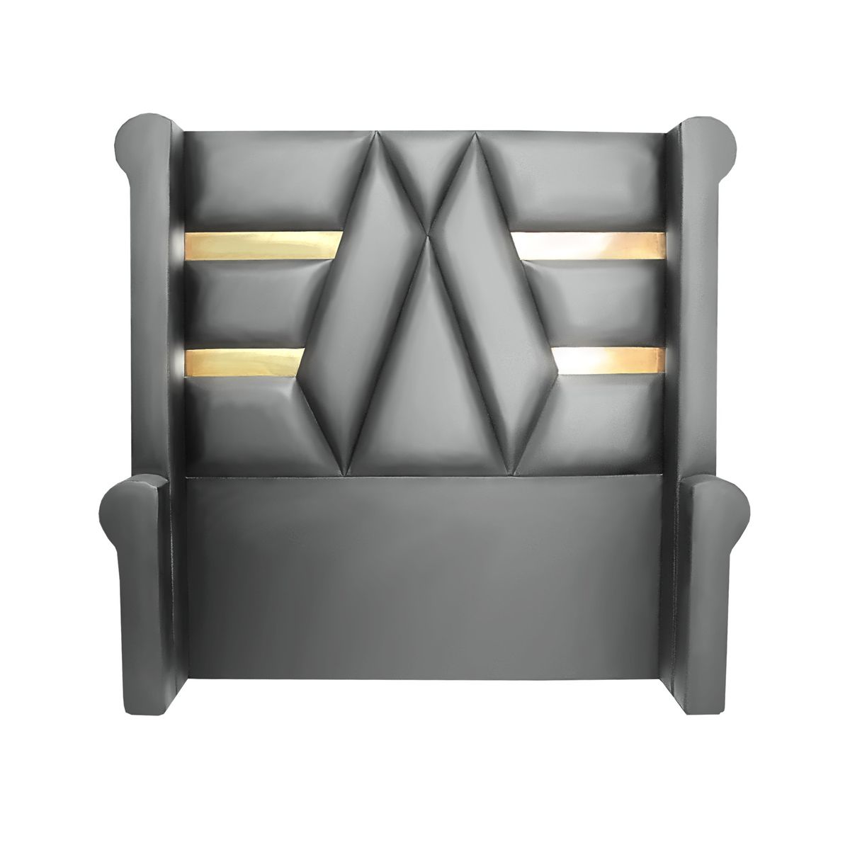 BARAKA HOME - Cabecera Signature Ourense con Tela espejo 1.5 Plz - Gris Claro