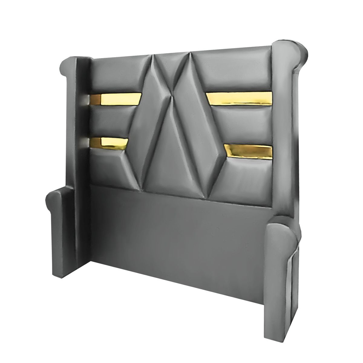 BARAKA HOME - Cabecera Signature Ourense con Tela espejo 1.5 Plz - Gris Claro