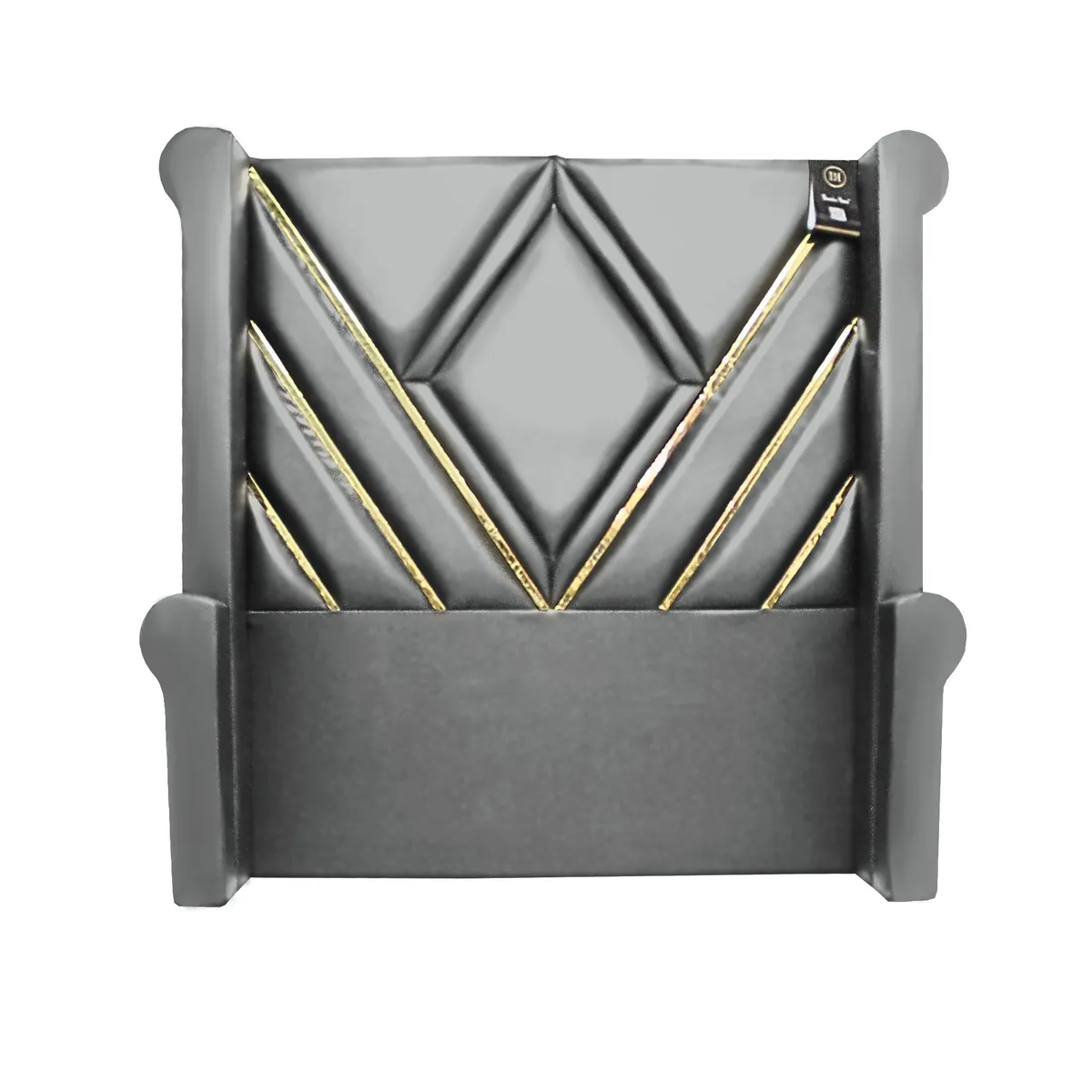 BARAKA HOME - Cabecera Signature Ceuta con Tela espejo 2 Plz - Gris Claro