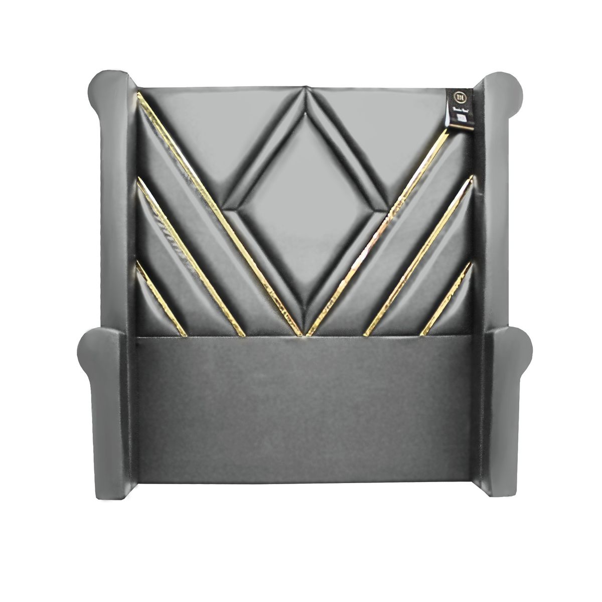 BARAKA HOME - Cabecera Signature Ceuta con Tela espejo 2 Plz - Gris Claro