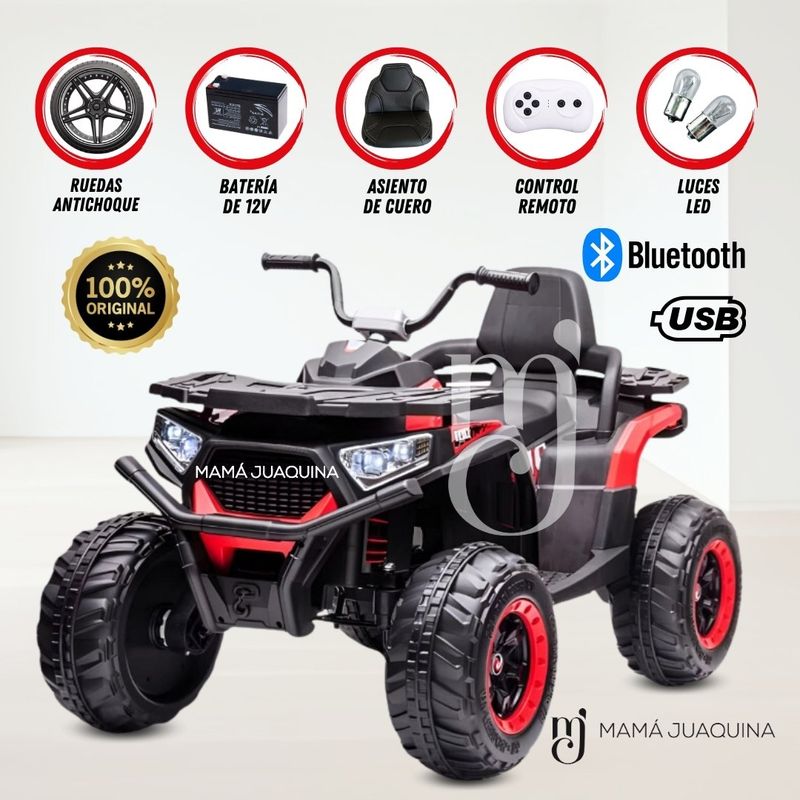 GENERICO - Cuatrimoto a Batería Musical «JENSEN» con Control Remoto Red