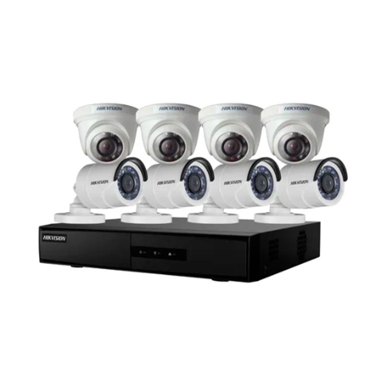 HIKVISION - KIT CCTV HIKVISION 8 CAMERAS + 1 DVR 8CH PN CAHKDSJ142I7208