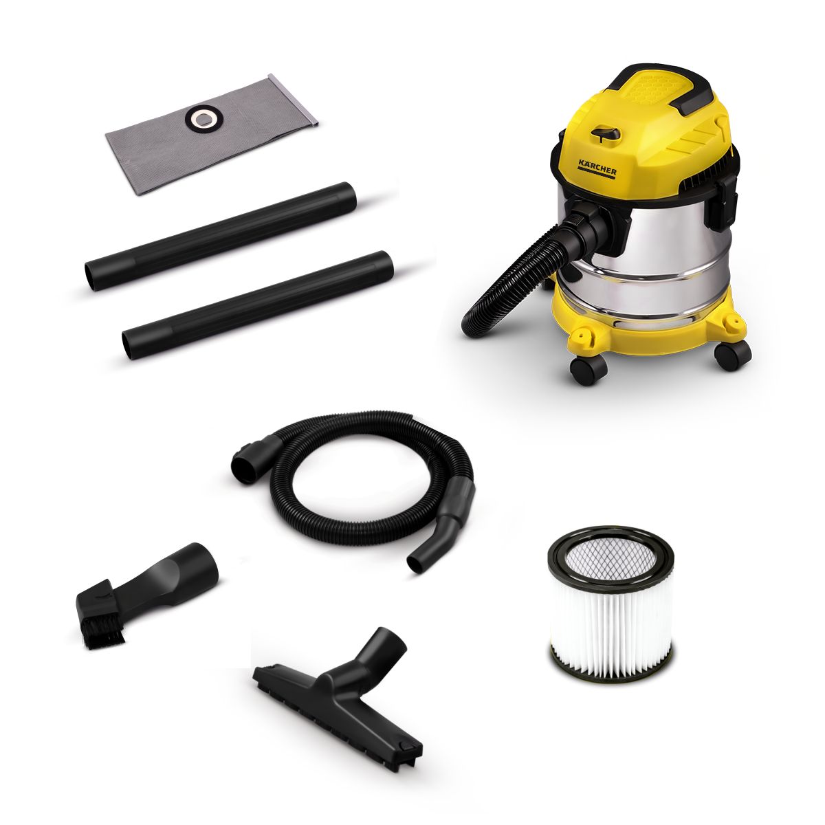 KARCHER - Aspiradora de polvo y agua WDL1S 1000W 12L Karcher