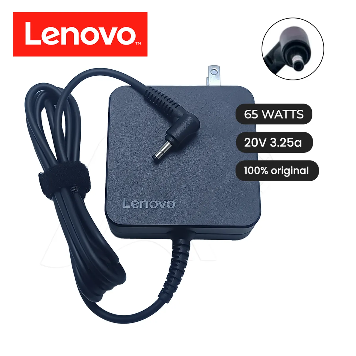 LENOVO - CARGADOR LENOVO IDEAPAD 20v 3-25a 65w-ORIGINAL