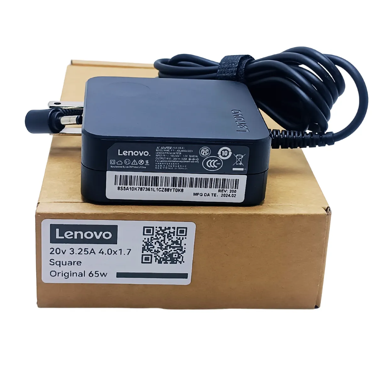 LENOVO - CARGADOR LENOVO IDEAPAD 20v 3-25a 65w-ORIGINAL