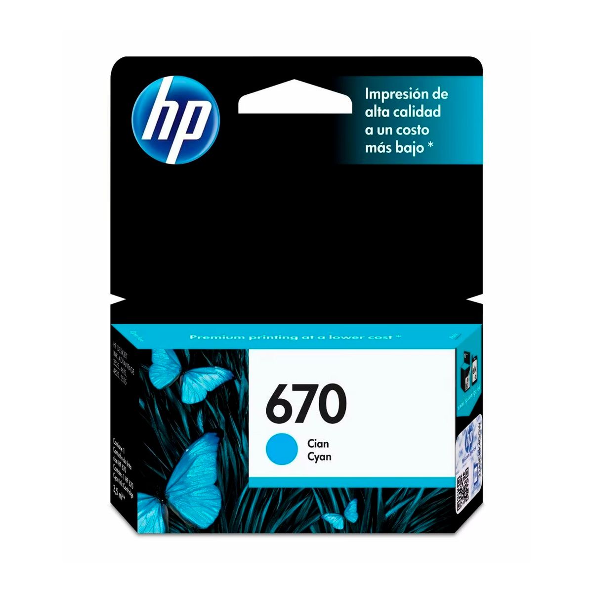 HP - CARTUCHO DE TINTA HP 670 CIAN 300 PAG PARA INK ADV 3525 PN CZ114AL