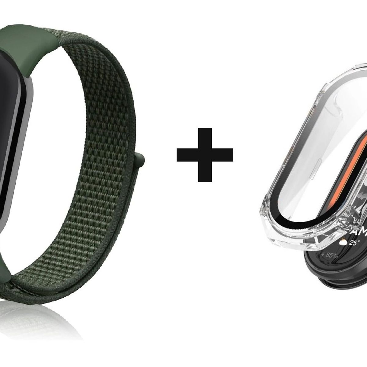 GENERICO - CORREA + BUMPER PARA XIAOMI BAND 8 VERDE
