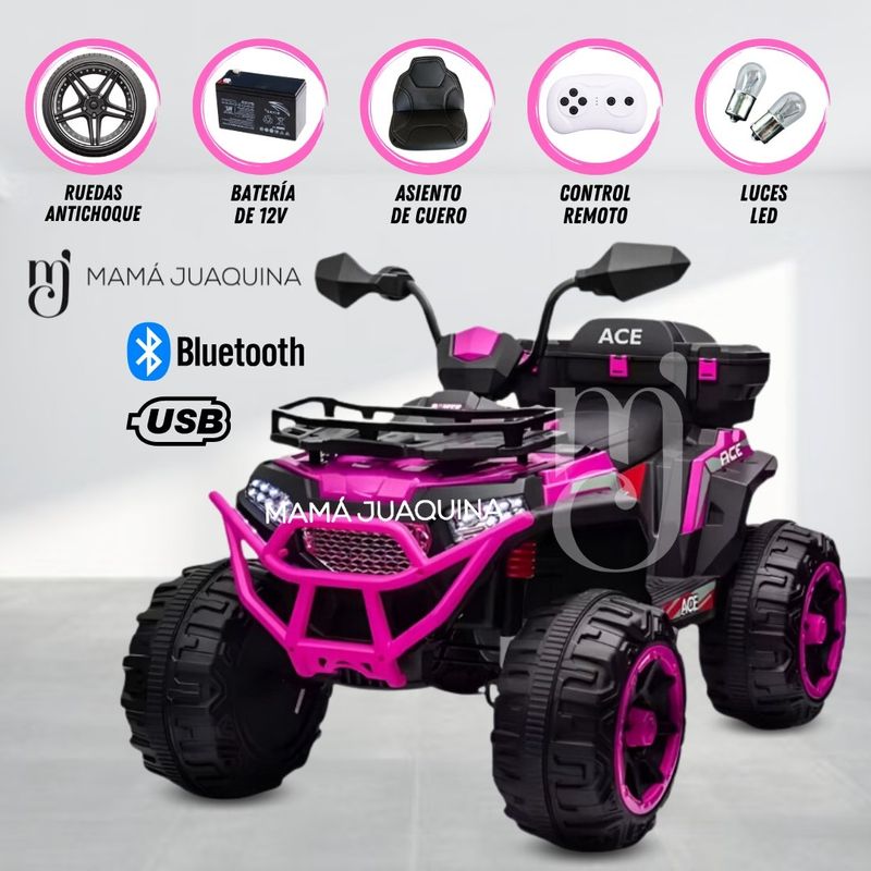 GENERICO - Cuatrimoto a Batería Musical «ZAYDEN» Purple