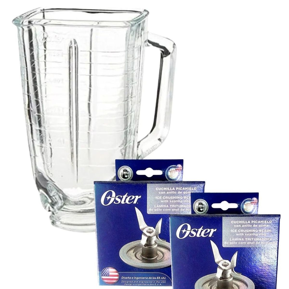 OSTER - COMBO OSTER VASO LICUADORA 125LT+2CUCHILLA 4ASPAS