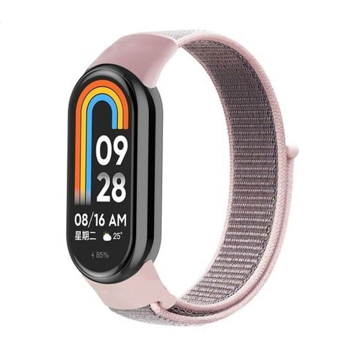 GENERICO - CORREA NYLON PARA XIAOMI BAND 8 ROSADO
