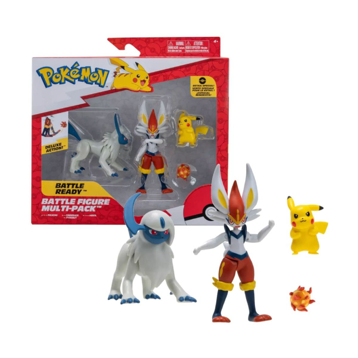 POKEMON - Pokemon Jazwares Multipack Cinderace Absol Pikachu