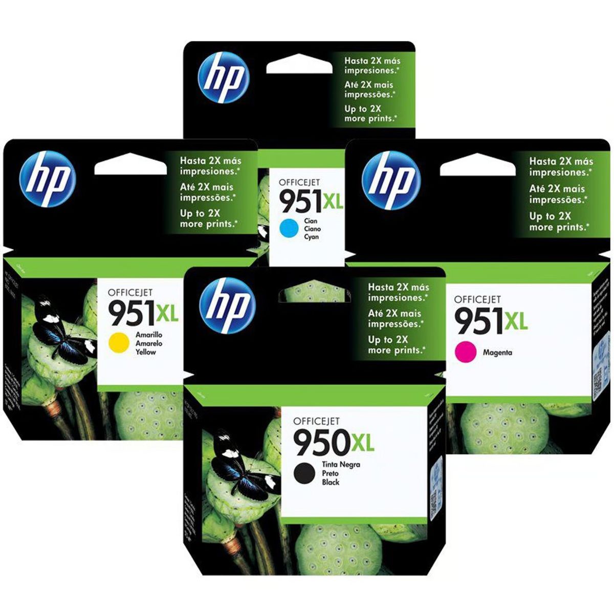 HP - Kit Tinta HP 950XL 951XL Cyan Magenta Amarillo Negro