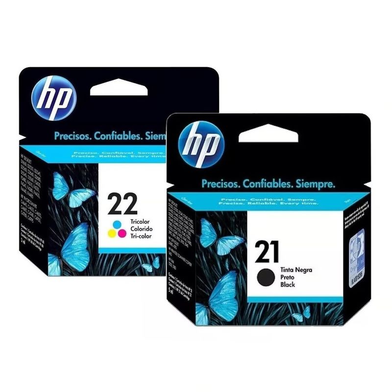 HP - Kit Tinta HP 21, 22 Negro, Tricolor